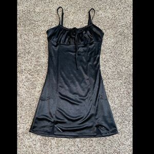 Sugar Thrillz Noir Cupid's Crush Satin Dress